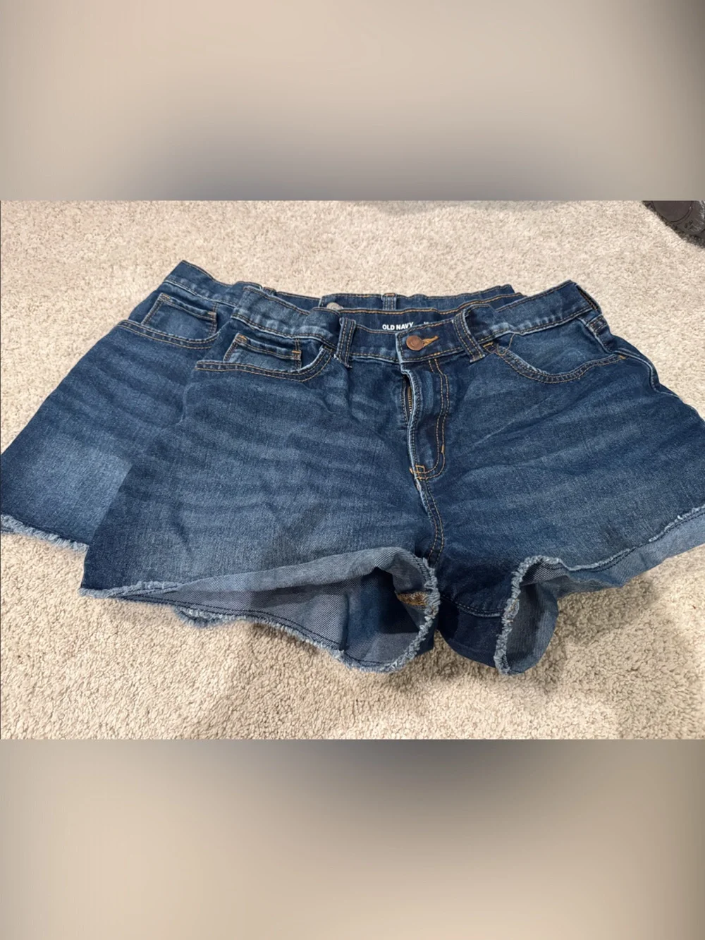 Old Navy Dark Blue Denim Cutoff Shorts Set of 2